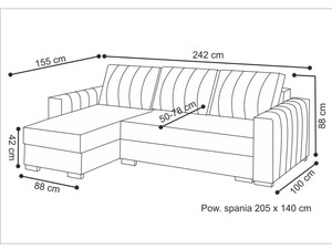 Угловой диван раскладной Laso L/P