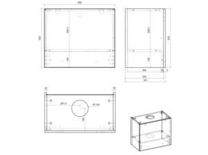 Wall cabinet for built in extractor Forst W8/60