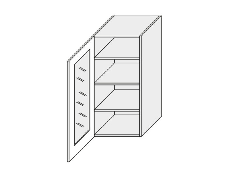 Wall showcase cabinet Forli W4S/45