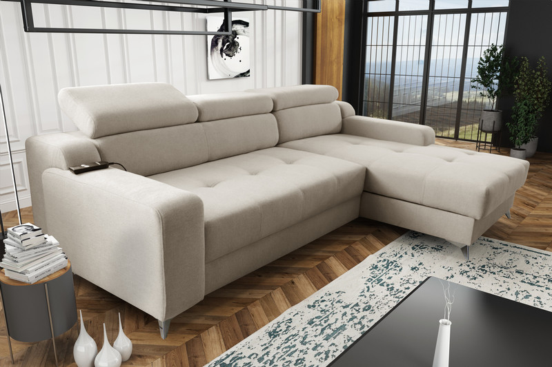 Extendable corner sofa bed Flavio 2R+LC