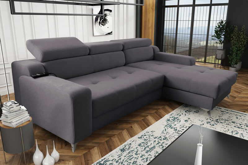 Extendable corner sofa bed Flavio 2R+LC