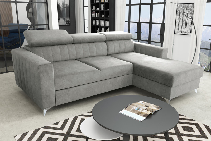 Extendable corner sofa bed Sergio 2R+LC