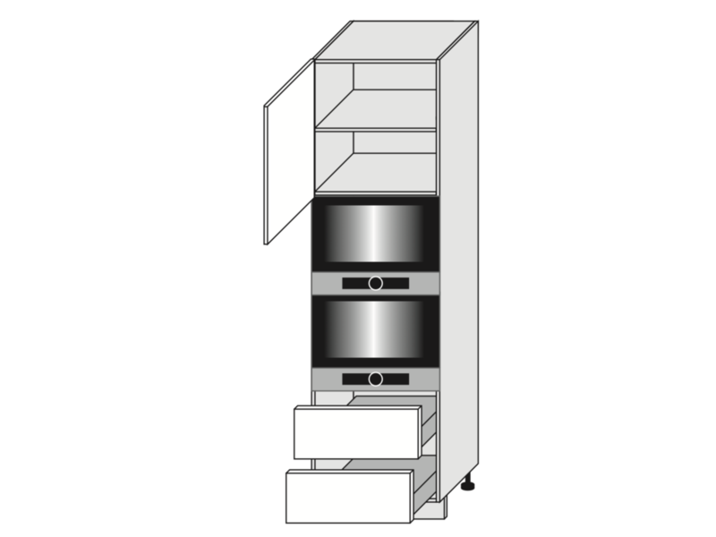 Cabinet for oven Velden D14/RU/2R 284 KOMPAKT