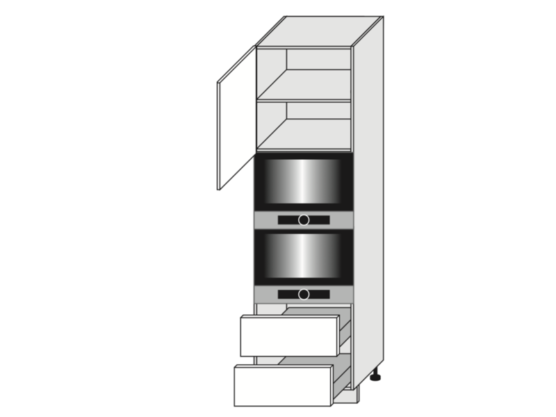 Шкаф для духовки и микроволновой печи Amaro D14/RU/2A KOMPAKT
