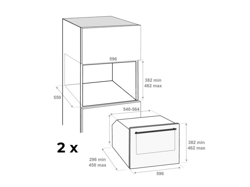 Шкаф для духовки и микроволновой печи Bari D14/RU/2A KOMPAKT