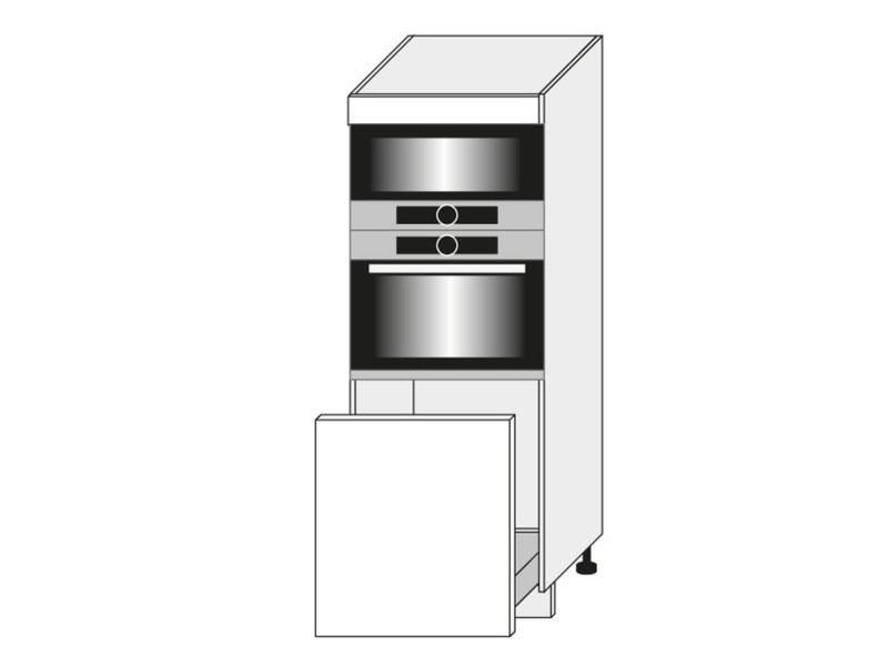 Cabinet for oven and microwave oven SIlver Plus D5AM/60/154