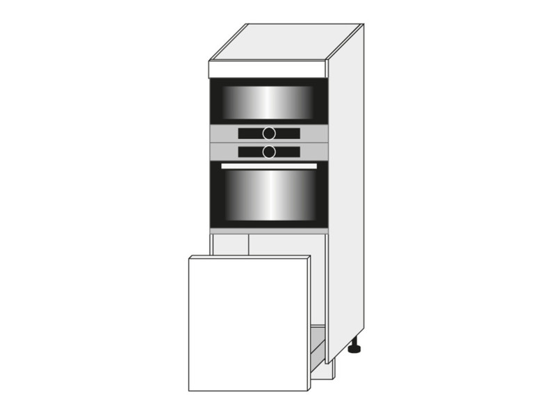 Cabinet for oven and microwave oven SIlver Plus D5AR/60/154