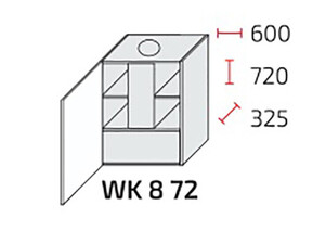 Augšējais skapītis tvaika nosūcējam SIlver WK8/72