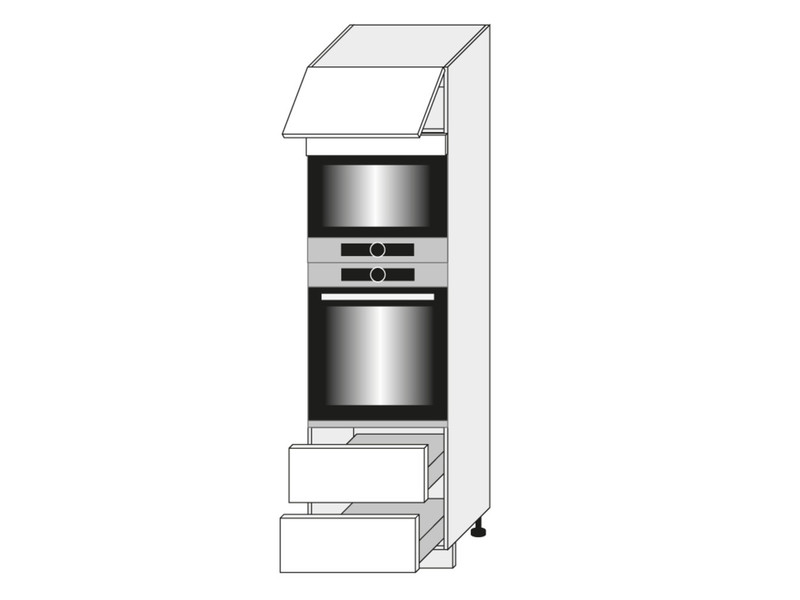 Шкаф для духовки и микроволновой печи Emporium white D14/RU/2R 284