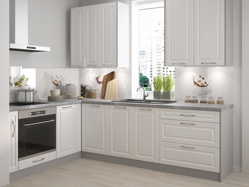 Skapis cepeškrāsnij un mikroviļņu krāsnij Emporium white D5AR/60/154