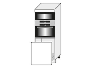 Skapis cepeškrāsnij un mikroviļņu krāsnij Emporium white D5AR/60/154