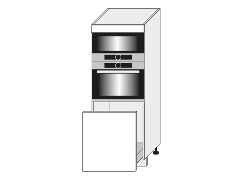 Skapis cepeškrāsnij un mikroviļņu krāsnij Emporium white D5AR/60/154