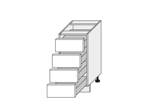 Apakšējais skapītis Emporium Grey Stone D4R/40