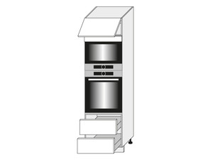 Skapis cepeškrāsnij un mikroviļņu krāsnij Emporium Grey Stone D14/RU/2R 284