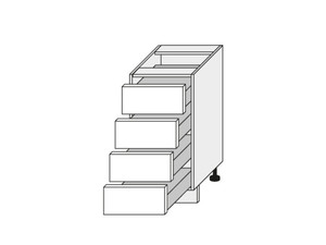 Apakšējais skapītis Emporium Grey Stone Light D4A/40