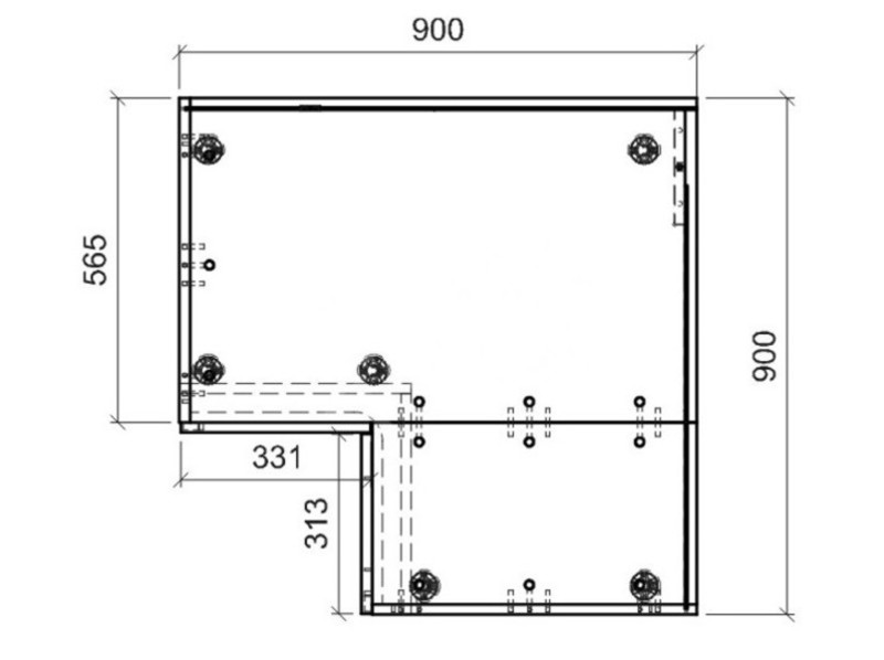 Corner wardrobe Carrini D24N-207