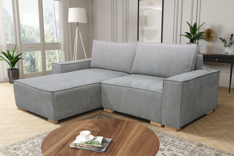 Угловой диван раскладной Hudson premium LC+2r