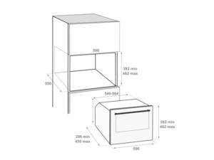 Cabinet for oven Velden D11K/60 kompakt R