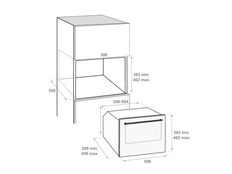 Cabinet for oven Avellino D11K/60 kompakt M