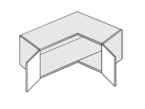 Augšējais stūra skapītis SIlver W14/90/36