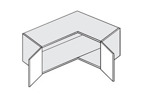 Augšējais stūra skapītis SIlver W14/90/36