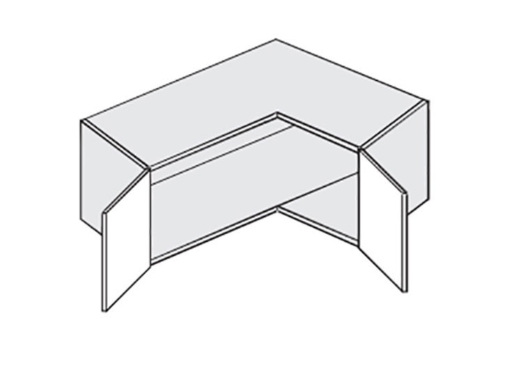 Augšējais stūra skapītis SIlver W14/90/36