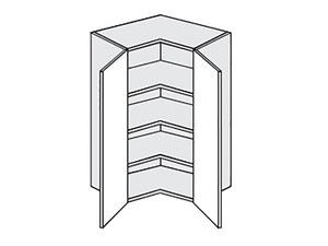 Augšējais stūra skapītis Wood W14/60
