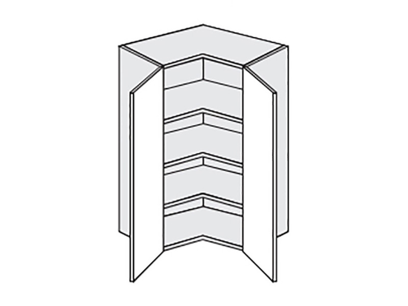 Augšējais stūra skapītis Wood W14/60