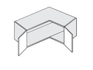 Augšējais stūra skapītis Wood W14/90/36