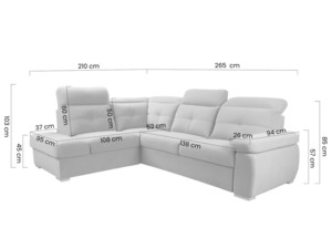 Stūra dīvāns izvelkams ID-28640