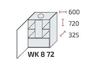 Augšējais skapītis tvaika nosūcējam Optimum WK8/72