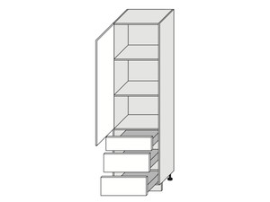 Virtuves skapis Optimum D14DP/3M