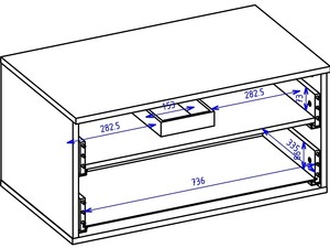 Bathroom under sink cabinet Endo typ38