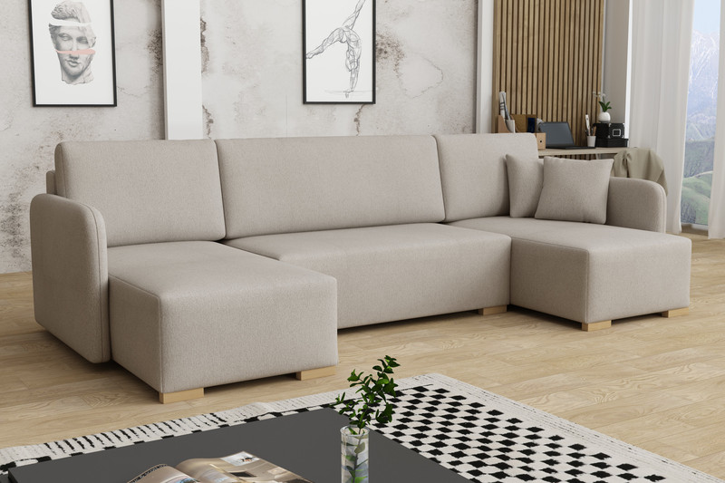 Extendable corner sofa bed Arona U