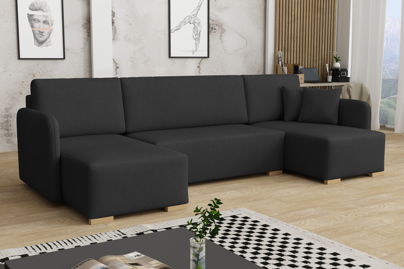 Extendable corner sofa bed Arona U