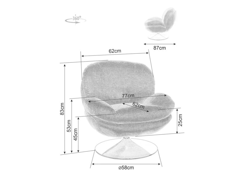 Atpūtas krēsls ID-29363