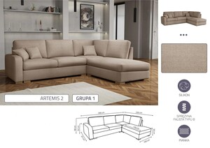 Stūra dīvāns Orlean 3+R+LX