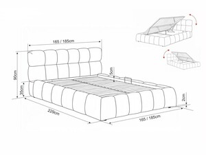 Gulta ar veļas kasti ID-29547