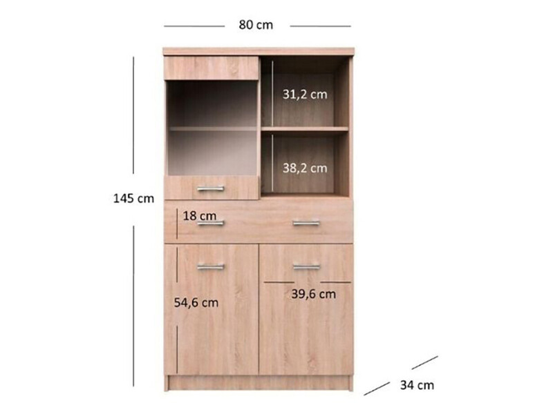 Vitrīna Torano 2D1W1S/80