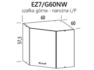 Augšējais stūra skapītis ELIZA EZ7/G60NW